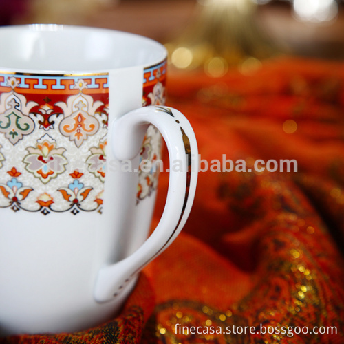 14OZ Luxury Fine White Porcelain Coffee Mug